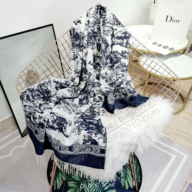 Dior圍巾 最新專櫃主打款 叢林系列羊絨圍巾 迪奧女羊絨披肩毯  llwj7062